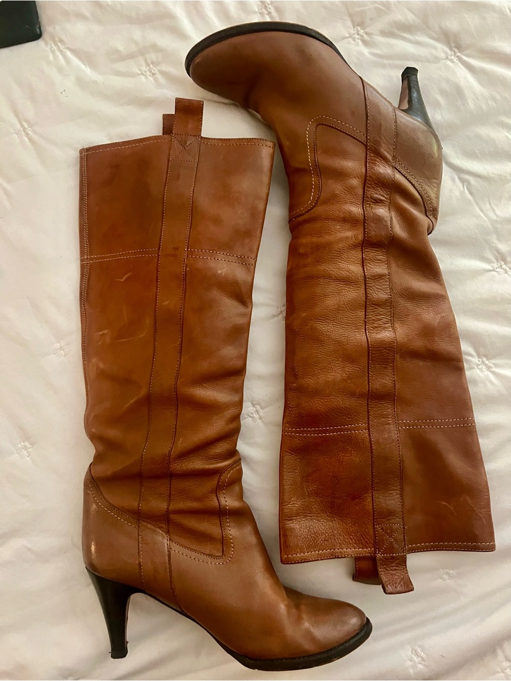 Vintage Y2K Italian Leather Knee High Boots